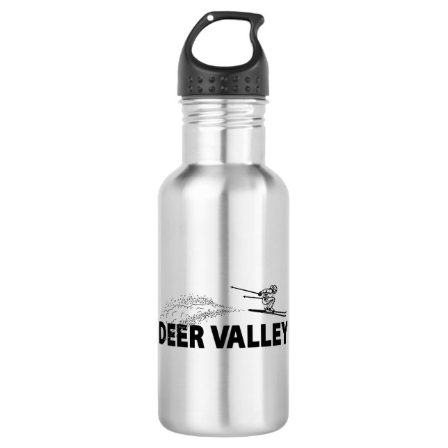 Deer Valley Utah Ski Jumper 532 Ml Water Bottle (Front)