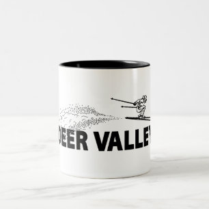 Deer Valley Utah Ski Jumper Two-Tone Coffee Mug