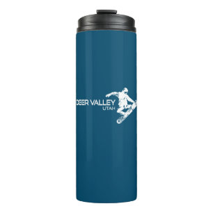 Deer Valley Utah Snowboarder Thermal Tumbler