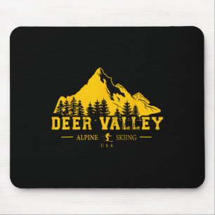 Deer Valley Utah Usa Ski Resort Alpine Skiing Souv Mouse Mat