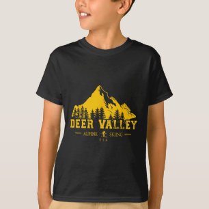Deer Valley Utah Usa Ski Resort Alpine Skiing Souv T-Shirt