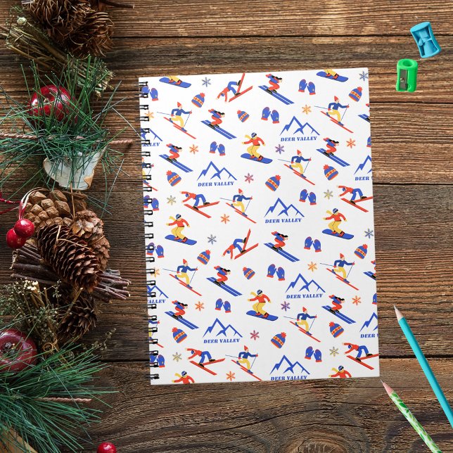 Deer Valley Utah Wasatch Ski Snowboard Pattern Notebook (Creator Uploaded)