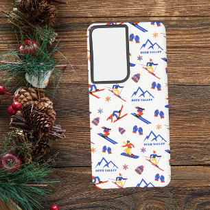 Deer Valley Utah Wasatch Ski Snowboard Pattern Samsung Galaxy Case