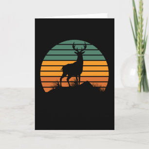 Deer Vintage Design Moose Nature Forest Retro Gift Card