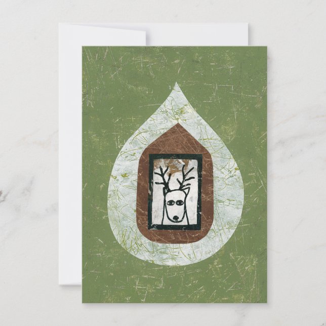 Deer Waiting For You To Leave Greeting Card (Front)