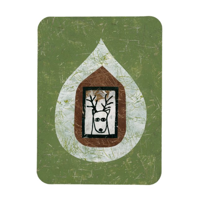 Deer Waiting For You To Leave Refrigerator Magnet (Vertical)