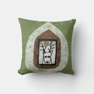 Deer Waiting For You To Leave Throw Pillow