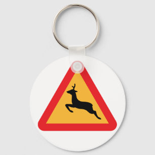Deer Warning keychain