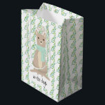 Deer Wearing A Green Scarf Medium Gift Bag<br><div class="desc">This gift bag features a stylish deer wearing a green scarf. The background has a pattern of eucalyptus. "Winter days" can personalize by adding your own text or a name.</div>