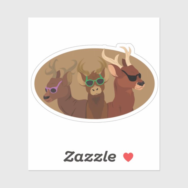 Deer Wearing Sunglasses (Sheet)