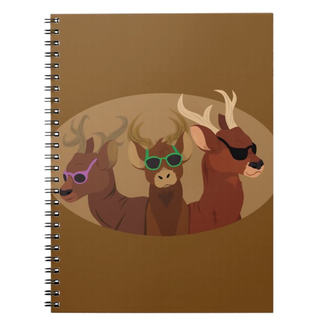 Deer Wearing Sunglasses Notebook (Front)