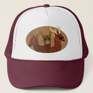 Deer Wearing Sunglasses Trucker Hat