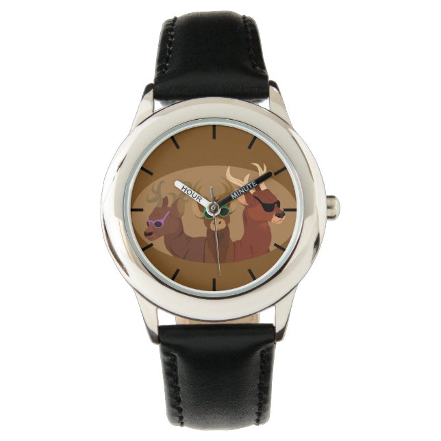 Deer Wearing Sunglasses Watch (Front)