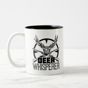Deer Whisperer Funny Buck Hunter Whitetail Hunting Two-Tone Coffee Mug