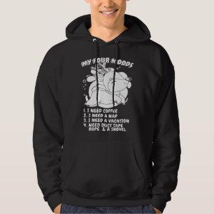 Deer Wildlife Hunt My Four Moods I Need Coffee I N Hoodie
