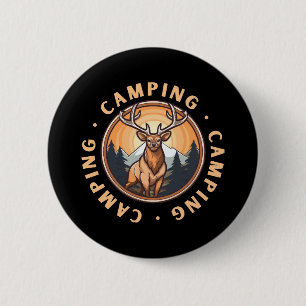 Deer - Wildness - Camping 6 Cm Round Badge