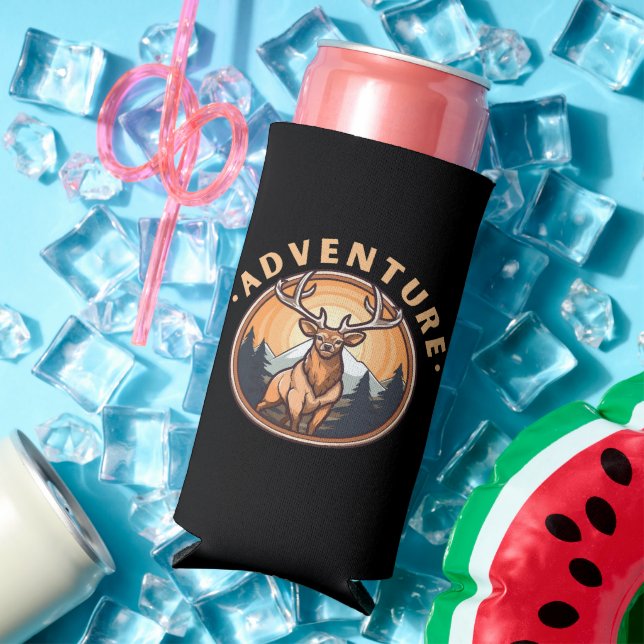 Deer - Wildness - Camping - Adventure Seltzer Can Cooler (In Situ Summer)