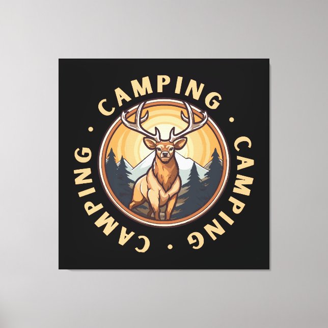 Deer - Wildness - Camping Canvas Print (Front)