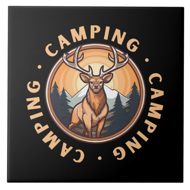Deer - Wildness - Camping Tile (Front)
