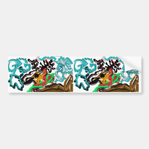 Deer winter  bumper sticker