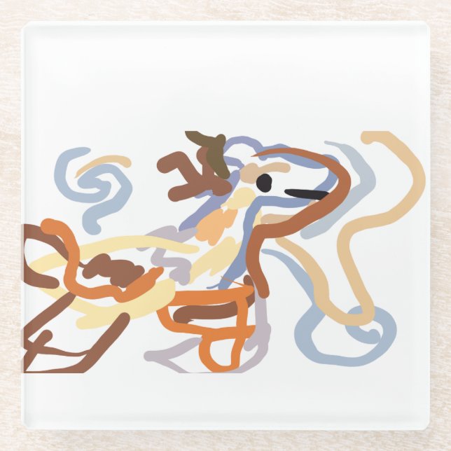 Deer Winter Glass Coaster (Front)