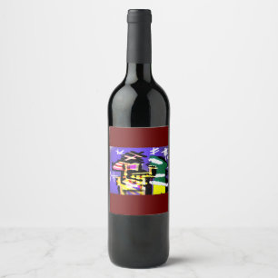 Deer winter ice wine label