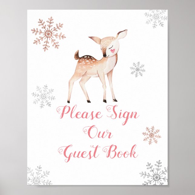 Deer Winter ONEderland Please Sign our Guest (Front)