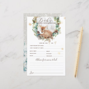 Deer Winter Woodland Cold Outside Baby Shower Game