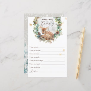 Deer Winter Woodland Wishes Baby Shower Game