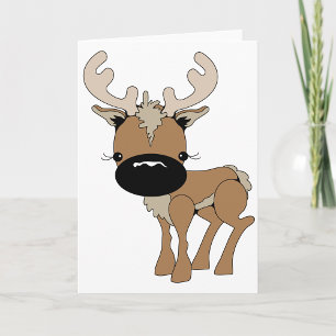 Deer With A Big Nose Greeting Cards