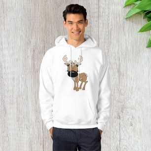 Deer With A Big Nose Mens Hoodie