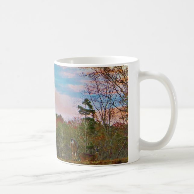 Deer with a Pink blue sky Coffee Mug (Right)