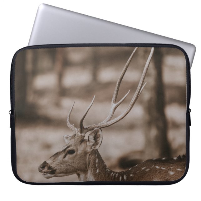 DEER WITH ANTLERS LAPTOP SLEEVE (Front)