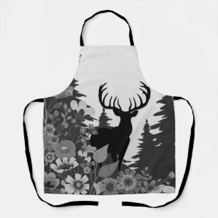 Deer with Big Rack Out of Forest Apron