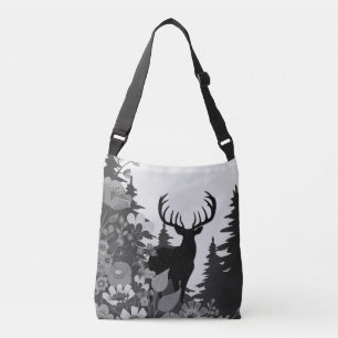 Deer with Big Rack Out of Forest Crossbody Bag