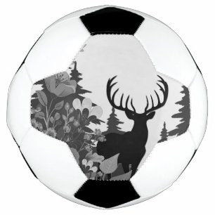 Deer with Big Rack Out of Forest Football