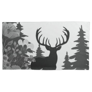 Deer with Big Rack Out of Forest  Pillowcase