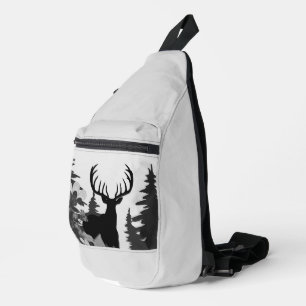 Deer with Big Rack Out of Forest Sling Bag