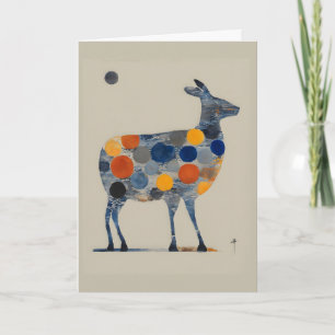 Deer with Colored Circles Father's Day Holiday Card