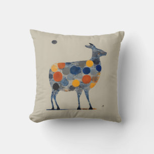 Deer with Coloured Circles Cushion
