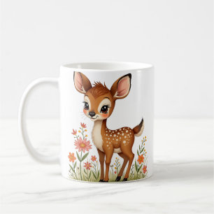 Deer with Flowers Coffee Mug