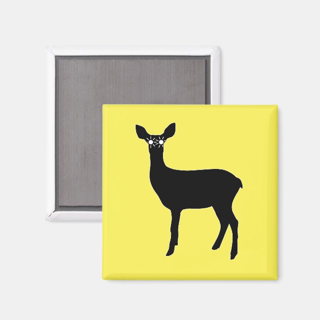 Deer With Headlights Magnet (Front/Back)
