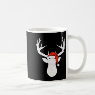 Deer With Santa Hat Christmas Pajama Hunting Gift Coffee Mug