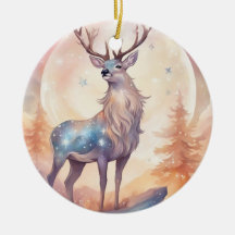 deer with sterile water pastel paintings