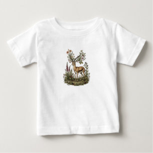 Deer with Wildflower Baby T-Shirt