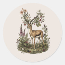 Deer with Wildflower 