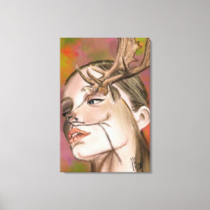 Deer Woman Canvas Print
