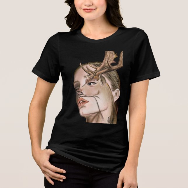 Deer Woman Tri-Blend Shirt (Front)