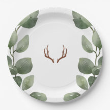 Deer Woodland Paper Plate