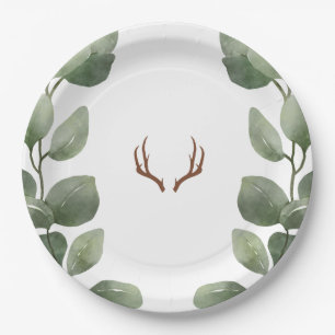 Deer Woodland Paper Plate